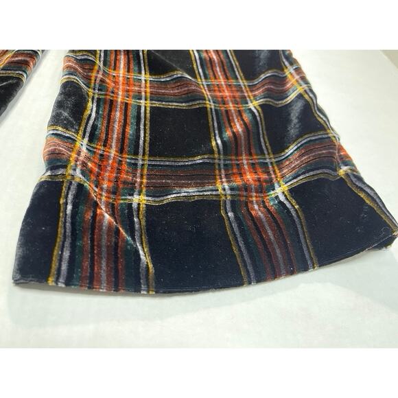 J Crew Sz 8 Stewart Velvet Plaid Pull On Pant Black Holiday Party Festive Preppy - Picture 10 of 15